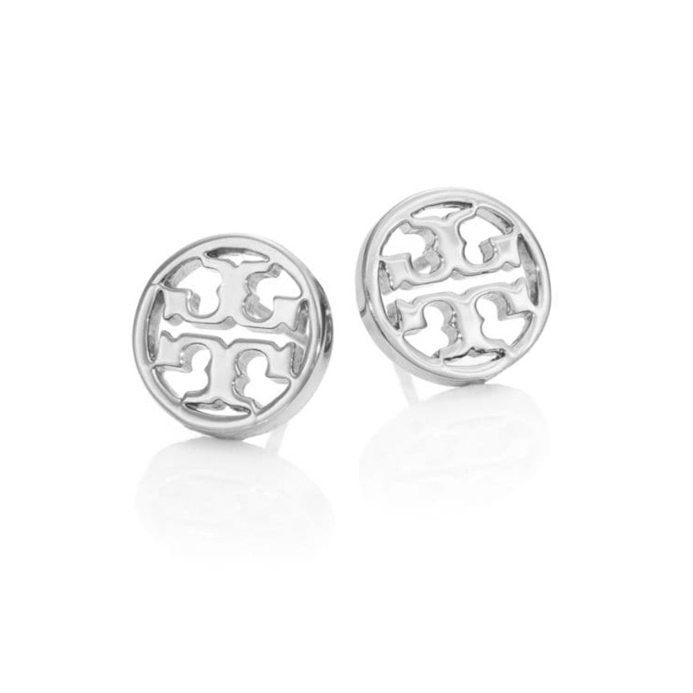 Tory Burch silver logo earrings